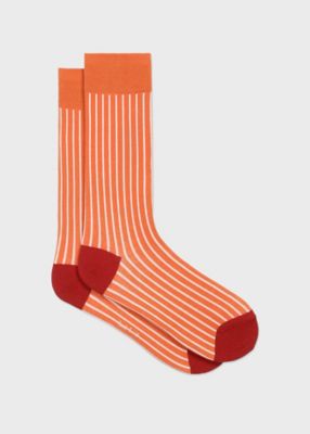 ＜Paul Smith (Men)＞コントラストストライプ　ソックス（１６０６２４ＣＳ）