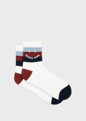 ＜Paul Smith (Men)＞”Ｈａｐｐｙ”　ボーダーソックス（１６０６３７ＭＤ２）