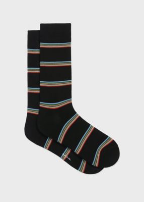 ＜Paul Smith (Men)＞ブロックストライプ　ソックス（１６０６４０ＣＳ）