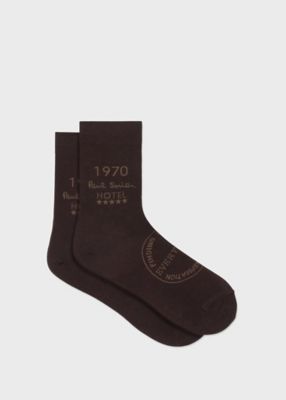 ＜Paul Smith (Men)＞”Ｈｏｔｅｌ　Ｋｅｙｒｉｎｇ”　ミディアムソックス（１６０６４５ＭＤ２）