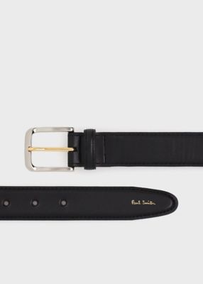 ＜Paul Smith (Men)＞”Ｃｌａｓｓｉｃ　Ｌｏｇｏ　Ｅｍｂｏｓｓ”　レザーベルト（１６０７０７ＣＭ）