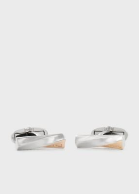 ピンクゴールド ツイストコンビ カフス（160907220P