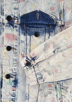 Bleach Denim Floral” デニムジャケット