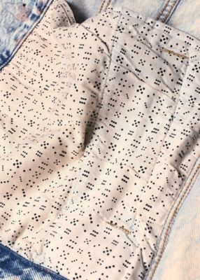 Bleach Denim Floral” デニムジャケット