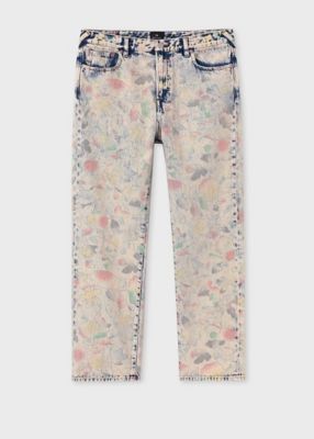Bleach Denim Floral” ジーンズ
