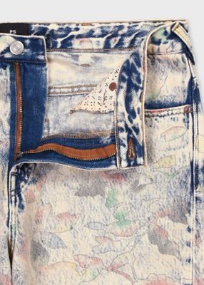 Bleach Denim Floral” ジーンズ