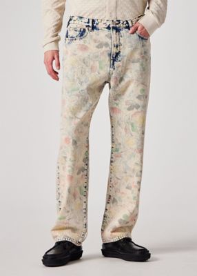 Bleach Denim Floral” ジーンズ