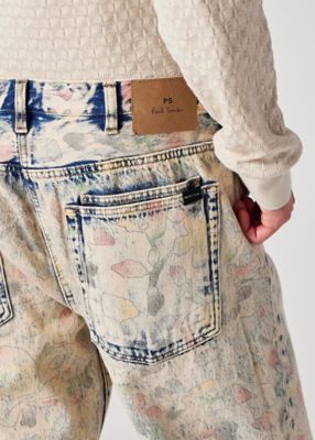 Bleach Denim Floral” ジーンズ