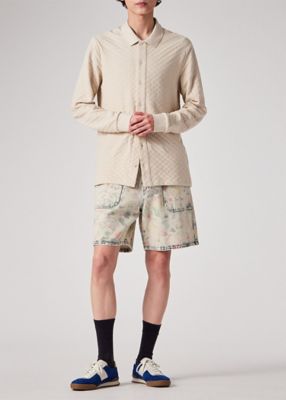 ポールスミス　ショートパンツ　桃柄　Ｌサイズ Bleach Denim Floral” デニムショーツ