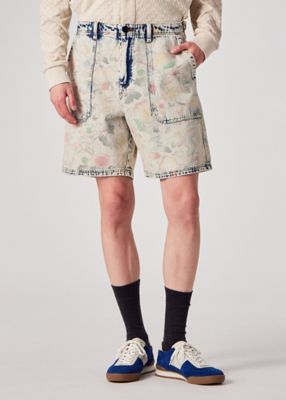 Bleach Denim Floral” デニムショーツ