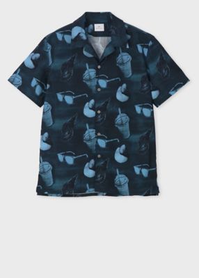 みずいろ出品 Sun Bleached Snaps” オープンカラーシャツ