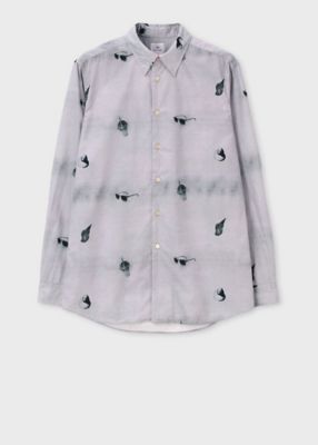 ＜Paul Smith (Men)＞”Ｓｕｎ　Ｂｌｅａｃｈｅｄ　Ｓｎａｐｓ”　プリント　シャツ（１６２３０８７６５Ｘ）