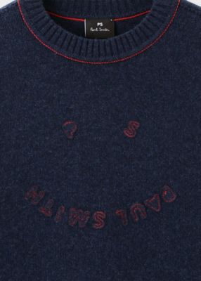 Happy” メリノウール クルーネックニット（162401805Z