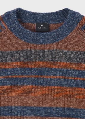 ランダムストライプ クルーネックニット（162402812Z