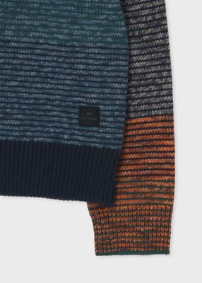 マルチボーダー ジップニットブルゾン（162403832Z） | Paul