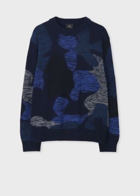 Geometric Floral” クルーネックニット