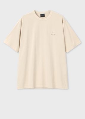 ＜Paul Smith (Men)＞”Ｈａｐｐｙ”　ガーメントダイ　Ｔシャツ（１６２５１０２０４Ｚ）
