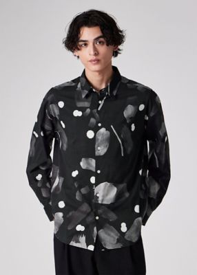 ポール・スミス バードプリント ブラウス シャツ　サイズ38 Paul Smith ポールスミス フェザー プリント シャツ 鳥 羽 バード