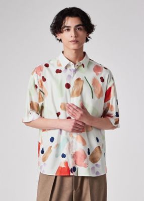 ＜Paul Smith (Men)＞ニュアンスフローラル　プリント半袖シャツ（１６２７５５ＥＸＳＨ０２）