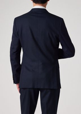 Paul Smith LONDON SOHO ネイビー/レッドチェックスーツ Ｌ SOHO” テクスチャードチェック シングル2Bスーツ