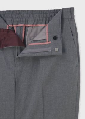 ライトメランジ ワンタック テーパード トラウザーズ