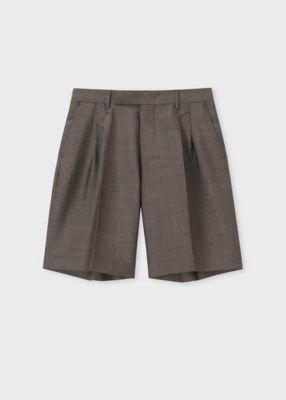 新品　comme des garcons サテン 2タックワイドショーツ シャークスキン 2タックワイドショーツ（163150919Z