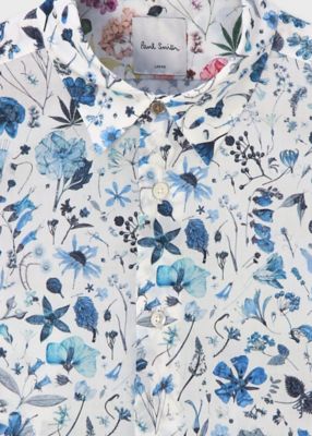 ポールスミス Watercolor Liberty 花柄プリント 長袖シャツ M Watercolor Liberty” プリントシャツ