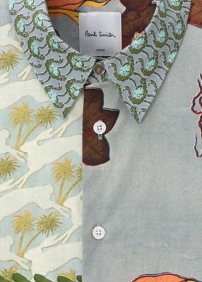 ✨美品✨ポールスミス　長袖シャツ　サマーヒルタウン　アートプリント　総柄　日本製 Textured Floral