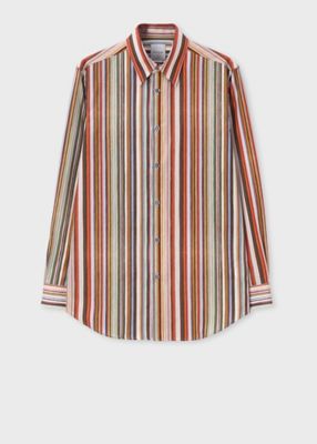＜Paul Smith (Men)＞”Ｐａｉｎｔｅｄ　Ｓｉｇｎａｔｕｒｅ　Ｓｔｒｉｐｅ”　シャツ（１６３３０８５９８Ｚ）