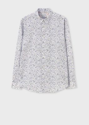 Water Colour Floral” カジュアルシャツ