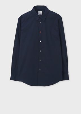 【美品】Paul Smith チャームボタンシャツ L ネイビー チャームボタン カジュアルシャツ（163313901UC） | Paul