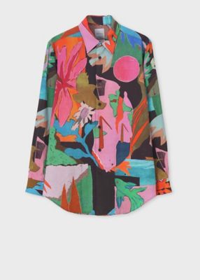 ＜Paul Smith (Men)＞”Ｒｉｖｅｒ　Ｃｏｌｌａｇｅ”　プリント　長袖シャツ（１６３３１４５９８Ｚ）