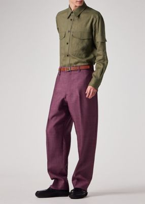 ミリタリー リネン 長袖シャツ（163320948Z） | Paul Smith