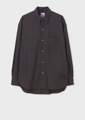 新品☆Paul Smith オーバー シルエット シャツ☆ブラック☆Mサイズ Cropped Logo” オーバーシルエット シャツ