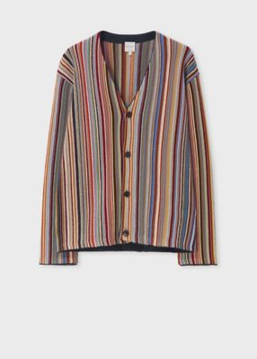 ＜Paul Smith (Men)＞”Ｓｉｇｎａｔｕｒｅ　Ｓｔｒｉｐｅ”　カーディガン（１６３４０３７４８Ｚ）