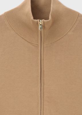 シグネチャーストライプディテール フロントジップニット