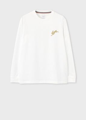 ＜Paul Smith (Men)＞”Ｒａｂｂｉｔ　Ｌｏｇｏ”　長袖カットソー（１６３５０２０４９Ｘ）