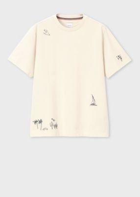 Travel Stories” エンブロイダード Tシャツ 