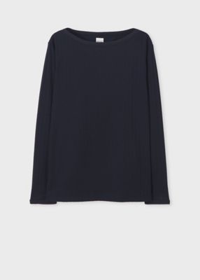 ボートネック　長袖Ｔシャツ（１６３５２３９４７Ｚ）