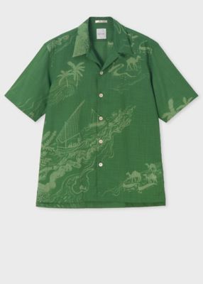 Travels Toile” オープンカラーシャツ
