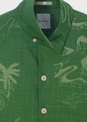 Travels Toile” オープンカラーシャツ