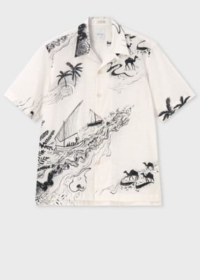 Travels Toile” オープンカラーシャツ