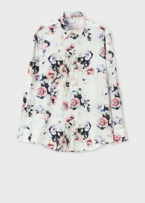 ＜Paul Smith (Men)＞”Ｐｏｐｐｙ　Ｓｋｅｔｃｈ”　プリント　シャツ（１６３６４６３０９）