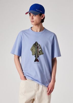 【新品・未使用・限定品】Paul Smith × Barbour Tシャツ L Paul Smith Loves Barbour ”Fishing