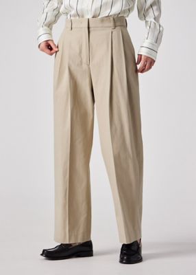 ウィメンズ コットンギャバジン タックパンツ（165002381T