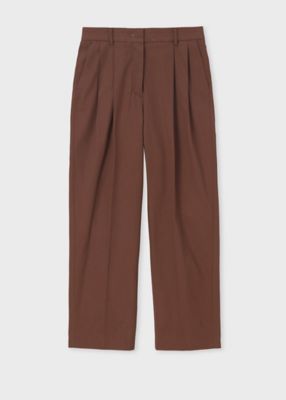 ウィメンズ コットンギャバジン タックパンツ（165002381T