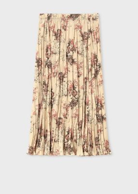 ポールスミスのプリーツスカート ウィメンズ ”Painterly Buds” プリーツスカート