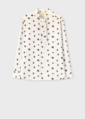 ＜Paul Smith (Women)＞ウィメンズ　”Ｇｒａｐｈｉｃ　Ｓｔｒａｗｂｅｒｒｙ”　ボウタイ　ブラウス（１６５００９３８８Ｂ）