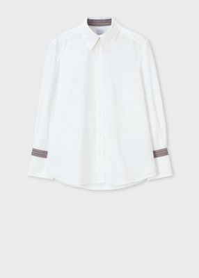 ＜Paul Smith (Women)＞ウィメンズ　”Ｓｉｇｎａｔｕｒｅ　Ｓｔｒｉｐｅ”　カフス　ブラウス（１６５０１７ＳＨ１９３）