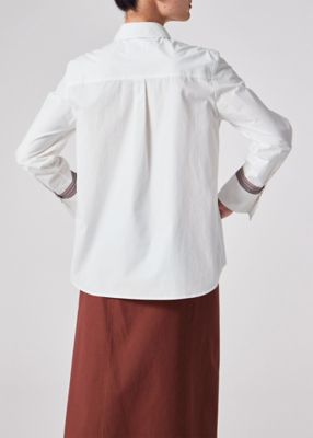 ウィメンズ ”Signature Stripe” カフス ブラウス